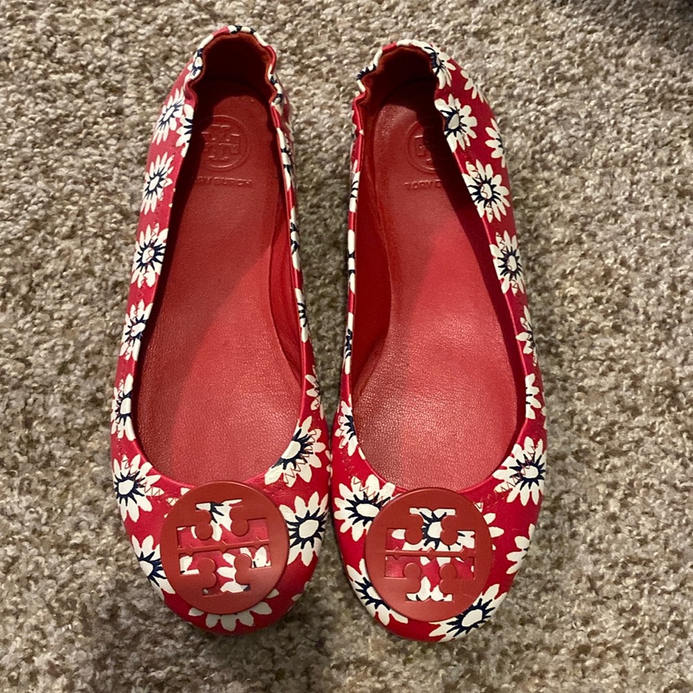 Tory Burch floral ballet flats